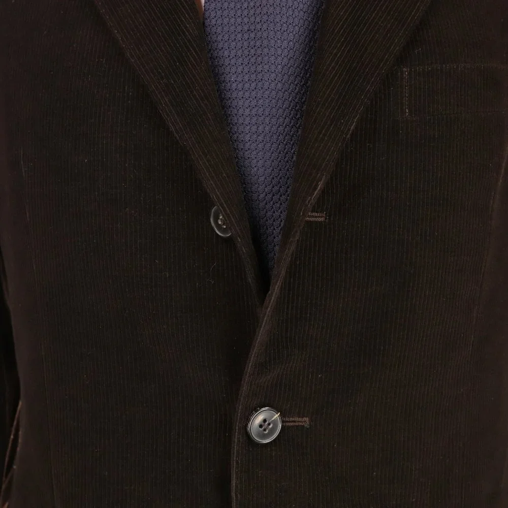 Z Zegna Dark Brown Corduroy Sport Coat Blazer